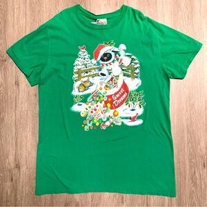 SOLD!!Vintage Christmas graphic sleep shirt